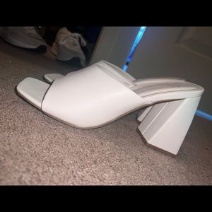 Never worn platform white heels